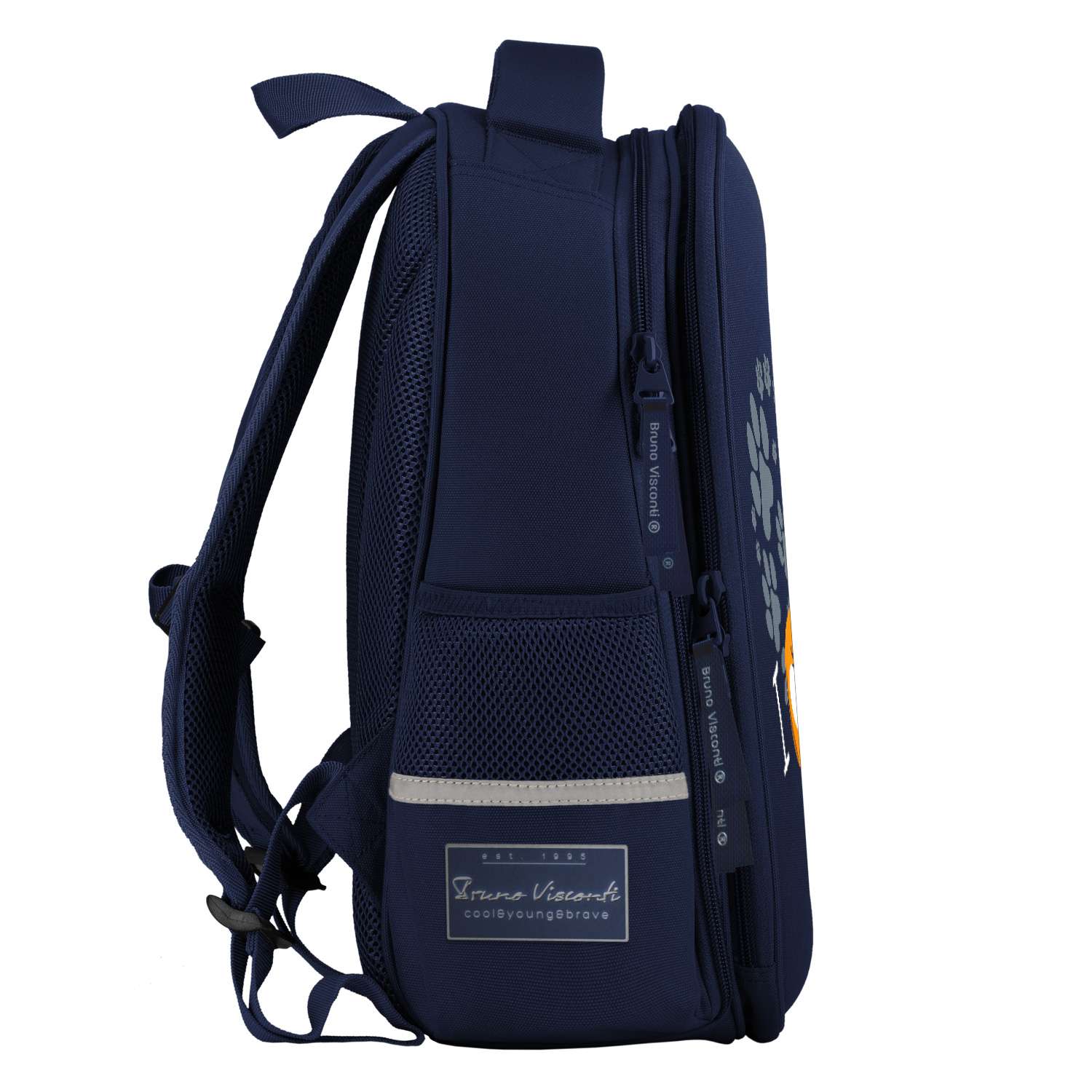 Рюкзак школьный Bruno Visconti синий с эргономичной спинкой Влюбленный корги - фото 7