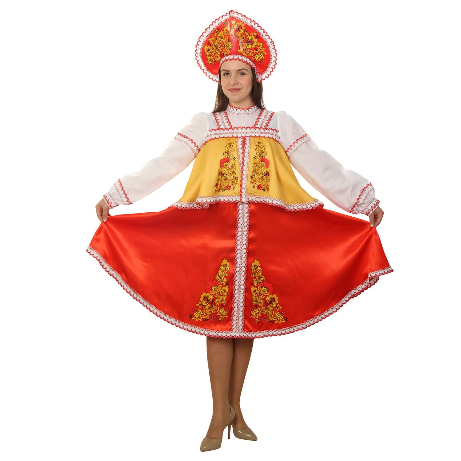 Костюм Страна карнавалия русский женский платье с отлетной кокеткой размер 44 3396325 - фото 2