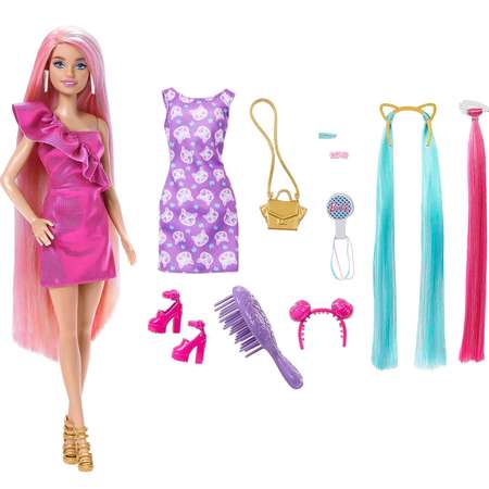 Кукла Barbie Hair Play с нарядом кошки HKT96