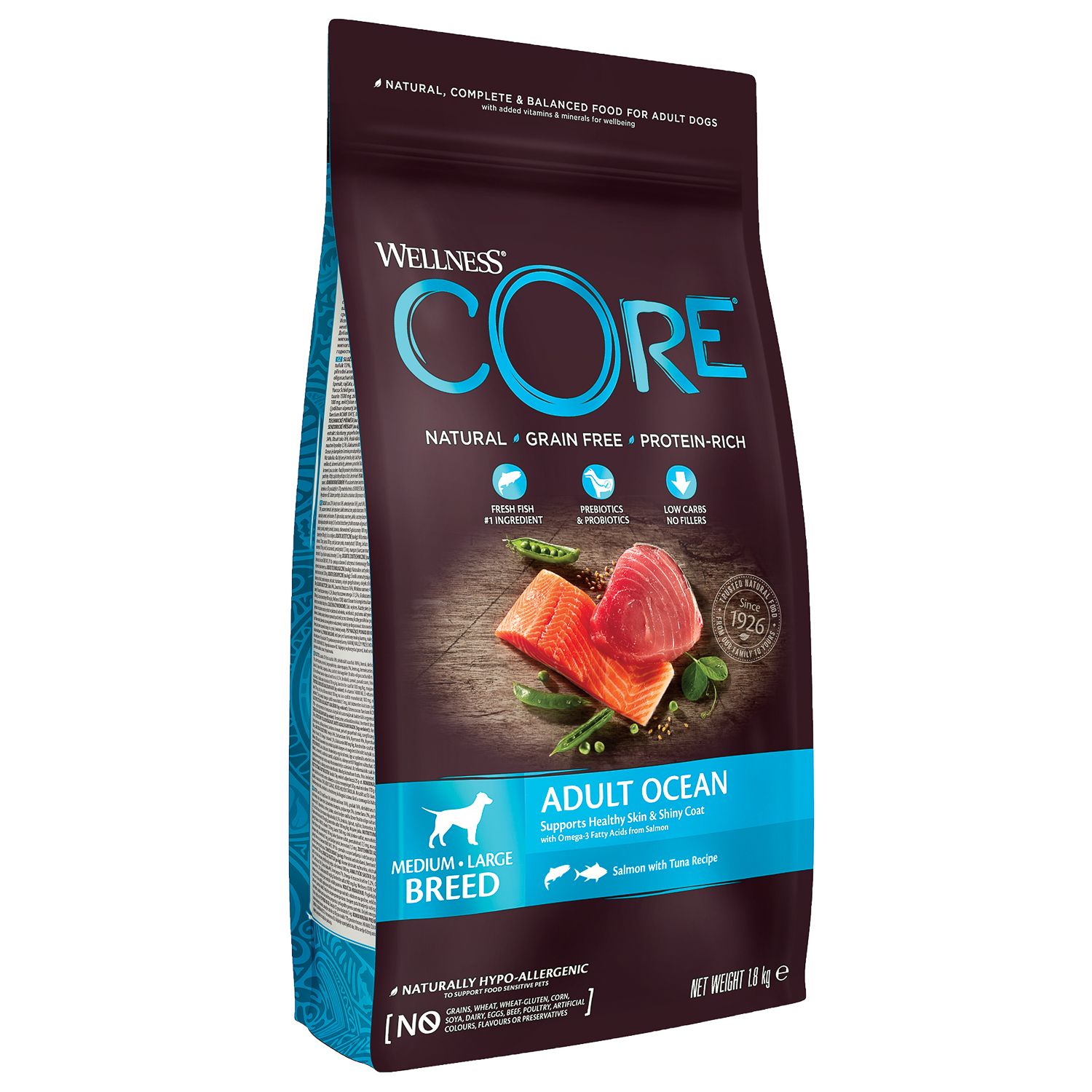 Сухой корм для собак Wellness CORE 1.8 кг лосось, тунец (для домашних, полнорационный) - фото 10