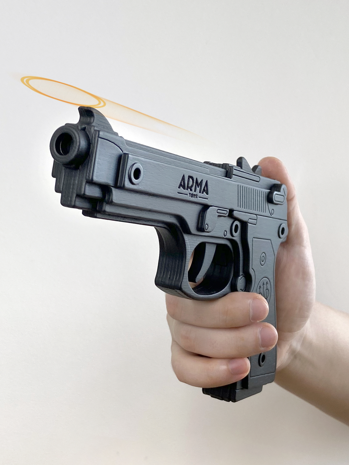 Резинкострел Arma.toys Деревянный игрушечный пистолет Беретта - фото 3