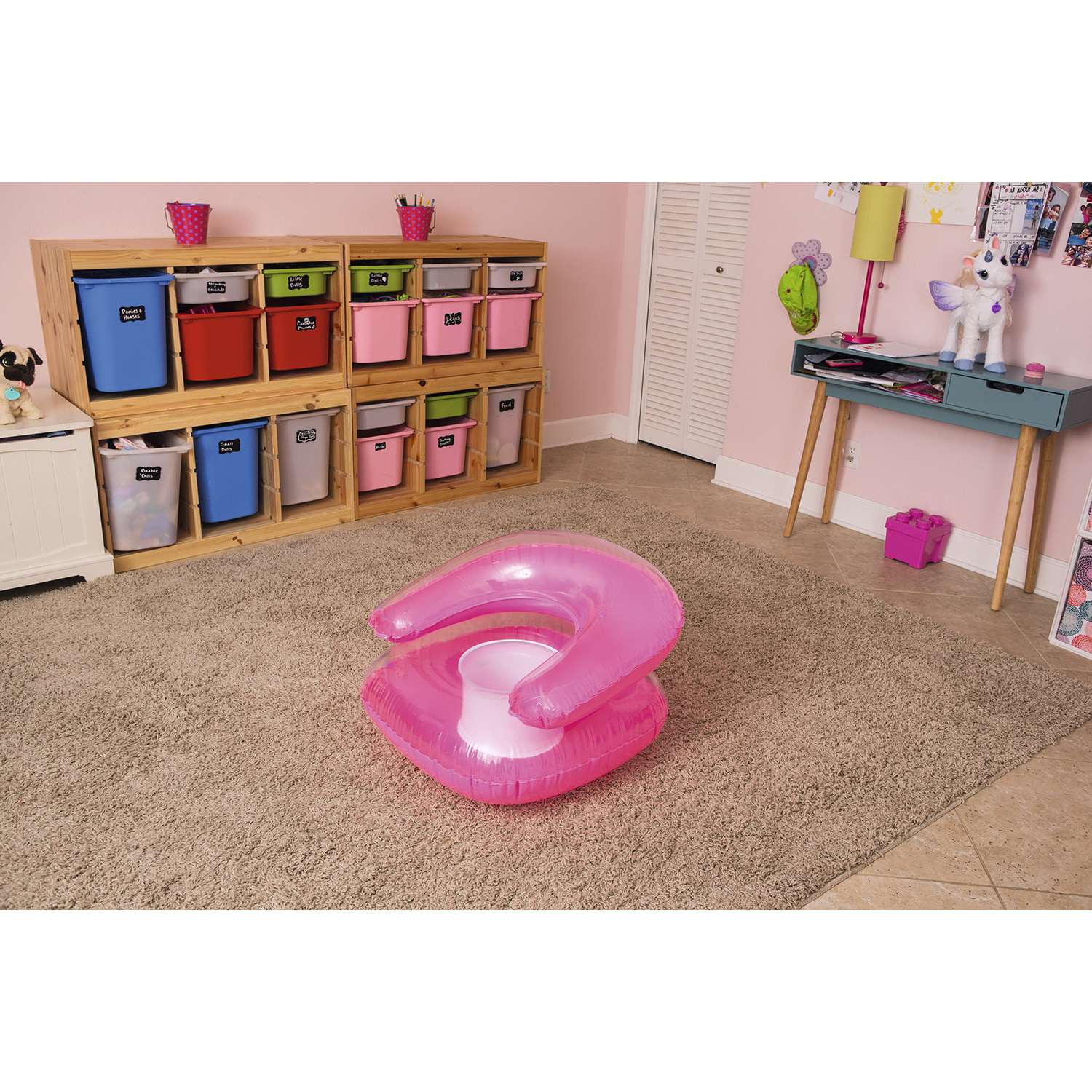 Кресло надувное Bestway Inflatables детское Розовое - фото 7