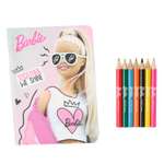Блокнот Erhaft Barbie +7цветных карандашей DM0910
