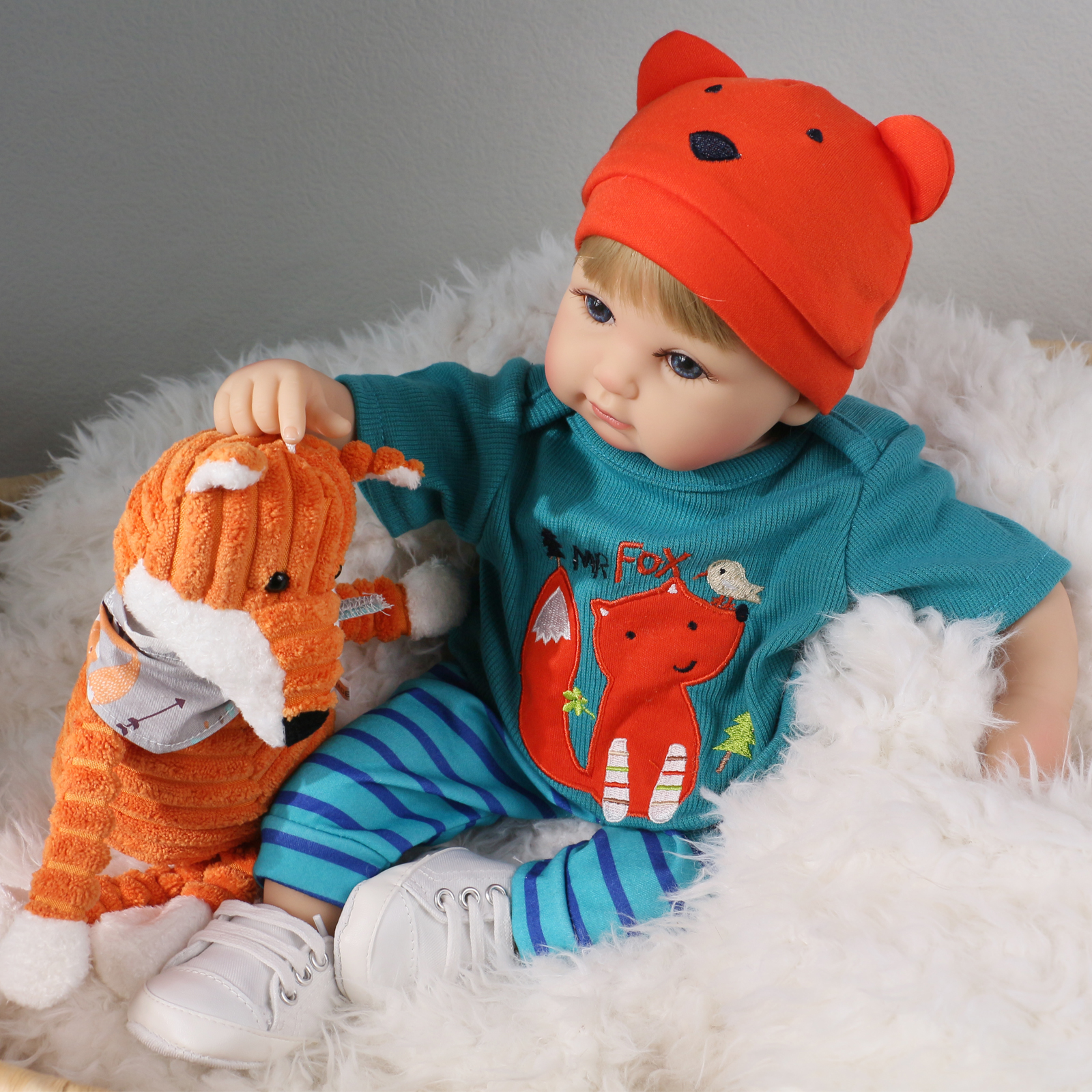 Кукла Реборн QA BABY Мишель мальчик большой пупс набор игрушки для девочки 42 см 45001 - фото 4