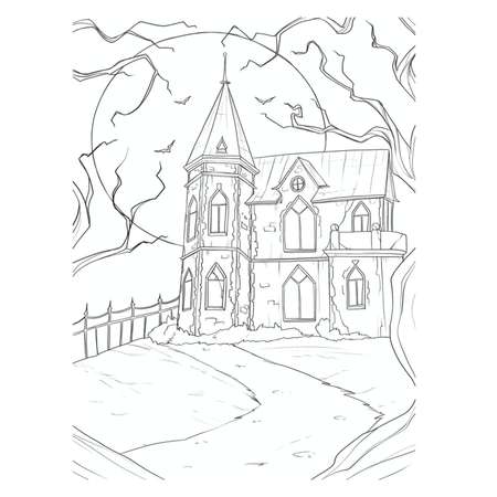 Книга Эксмо Мрачная готика Тайны старинного особняка Вампирская раскраска антистресс