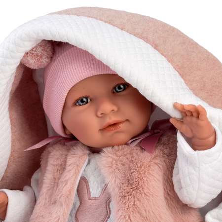 Кукла LLORENS младенец Мими 42 см с переноской со звуком