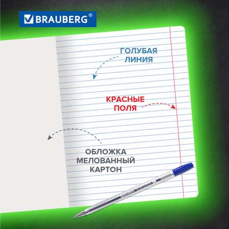 Тетрадь Brauberg в линейку 12 листов для школы набор 20 штук