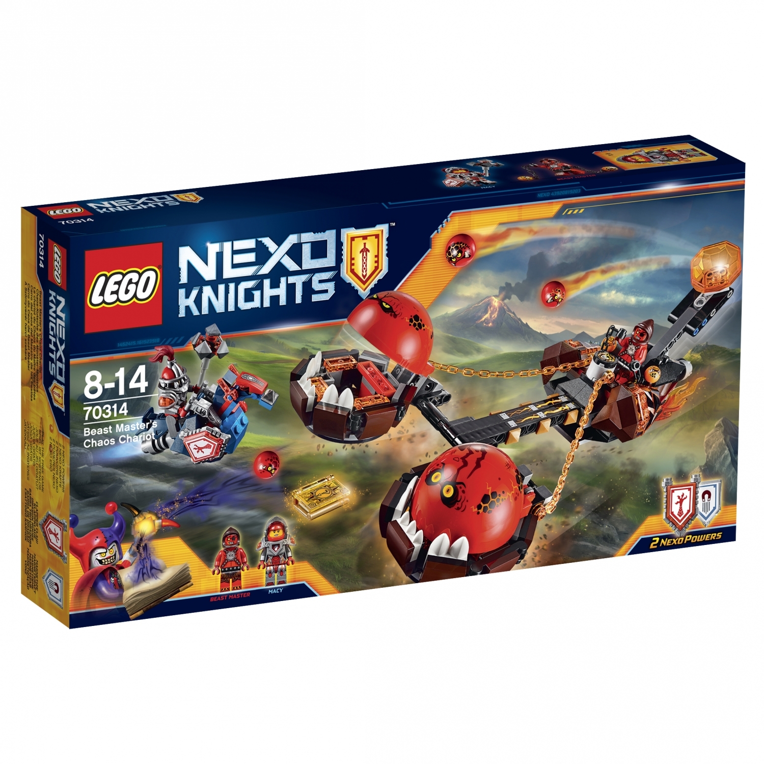 Конструктор LEGO Nexo Knights Безумная колесница Укротителя (70314) купить  по цене 2499 ₽ в интернет-магазине Детский мир