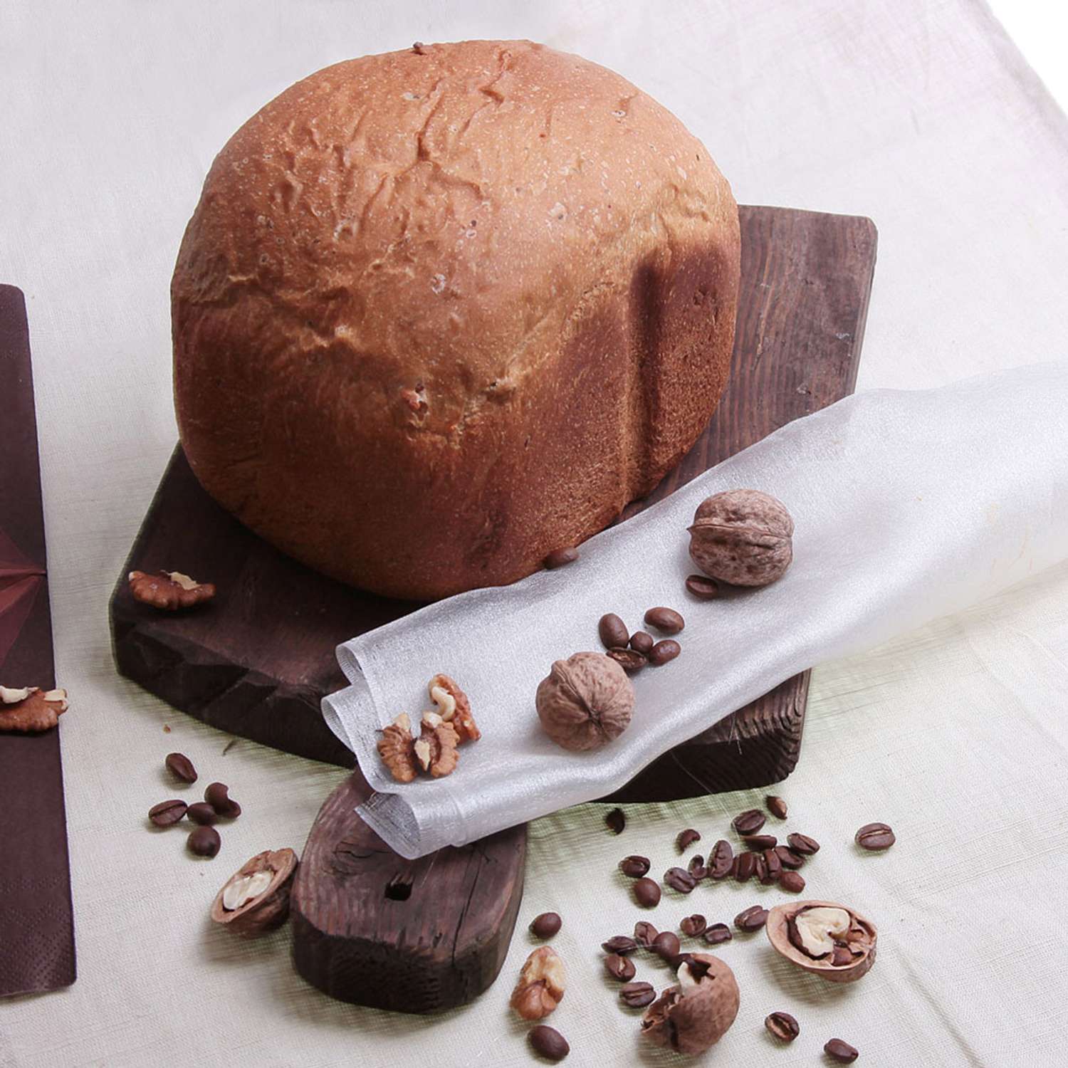 Кофейно-ванильный хлеб С. Пудовъ С орехами 500 г - фото 2