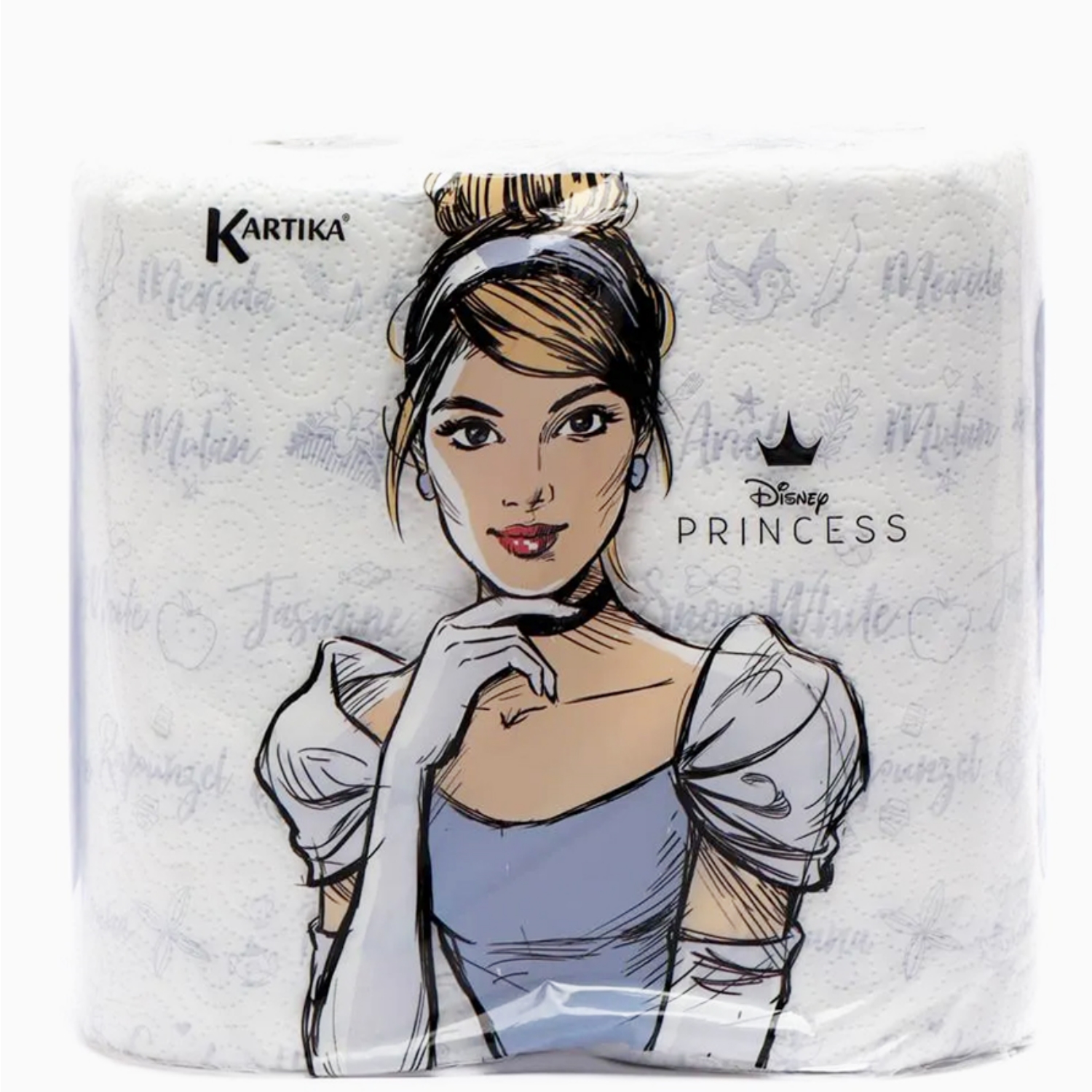 Полотенца бумажные World cart с рисунком Принцессы из серии Disney 3 слоя 2 рулона по 75 листов - фото 2