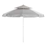 Зонт пляжный BABY STYLE большой от солнца туристический с клапаном 2.15м ткань бахрома серый