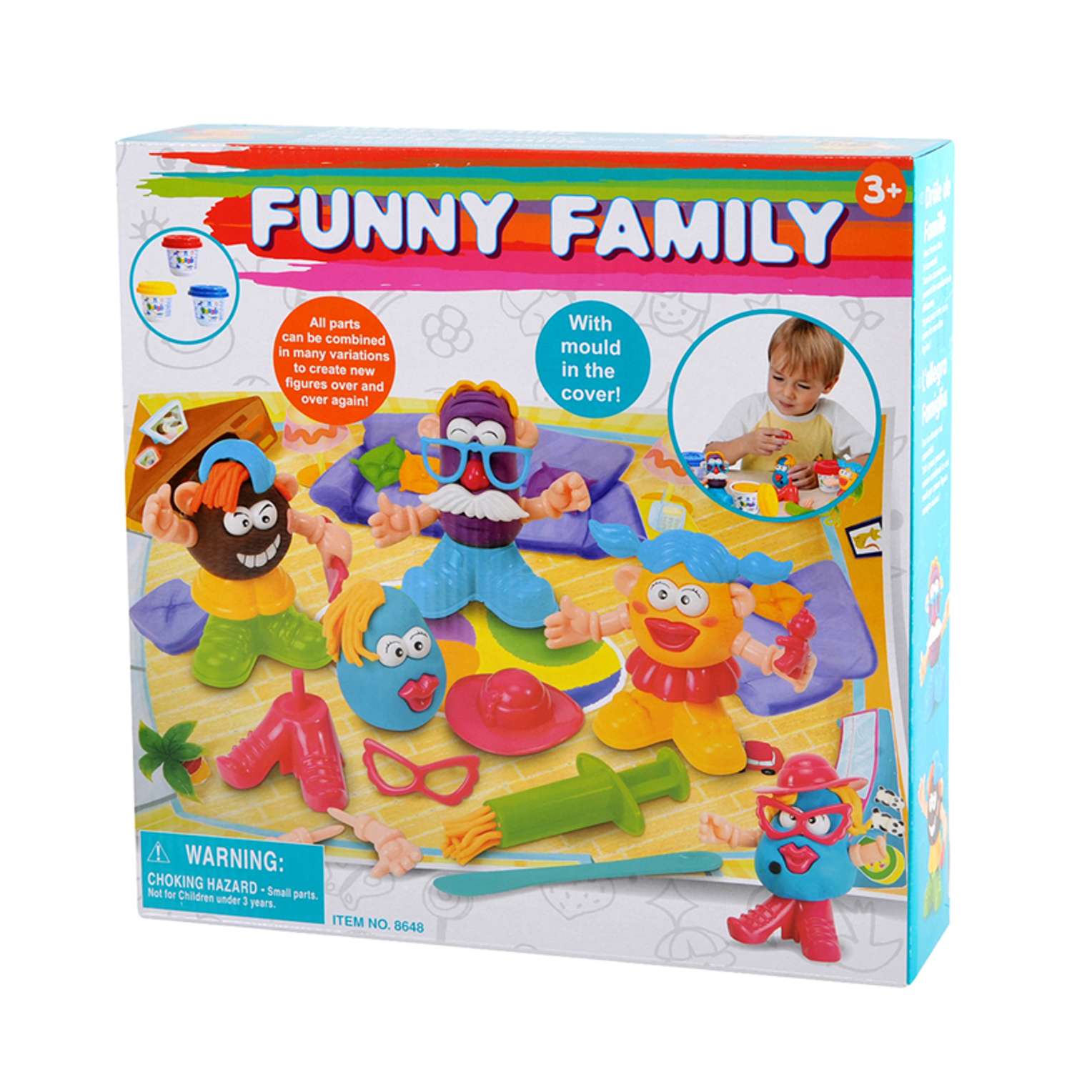 Набор с пластилином Playgo Забавная семейка - фото 1