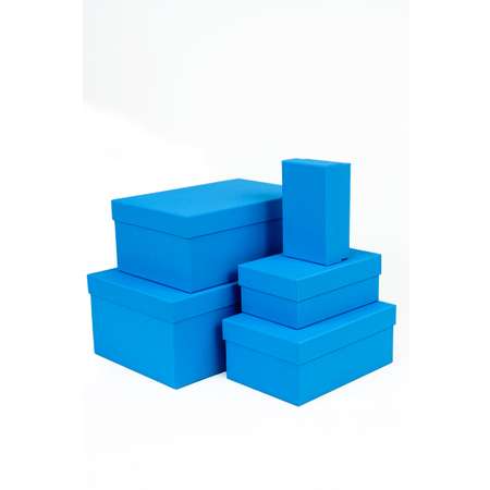 Набор подарочных коробок Cartonnage 5 в 1 Радуга голубой