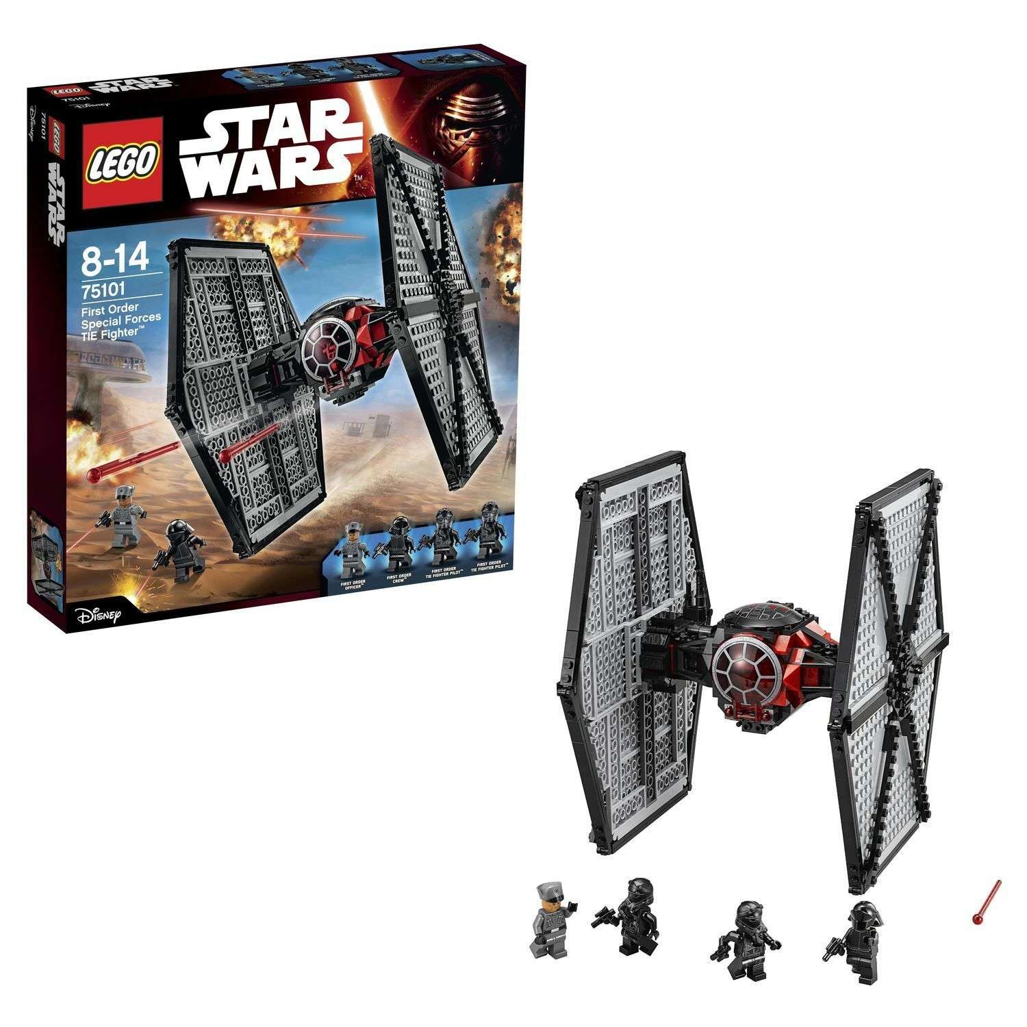 Конструктор LEGO Star Wars TM Истребитель особых войск Первого Ордена  (First Order Special Forces TIE fighter™) (75101) купить по цене 14990 ₸ в  интернет-магазине Детский мир