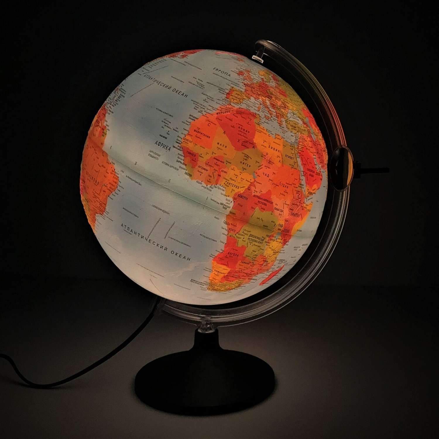 Глобус TECNODIDATTICA рельефный Uranio с LED-подсветкой 30см на русском языке - фото 10