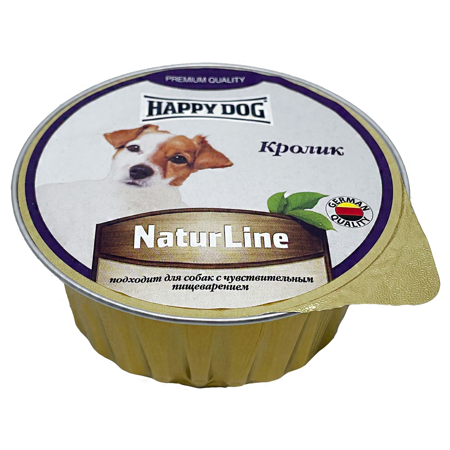 Влажный корм для собак Happy Dog 0.125 кг кролик (при заболеваниях ЖКТ, полнорационный) - фото 1