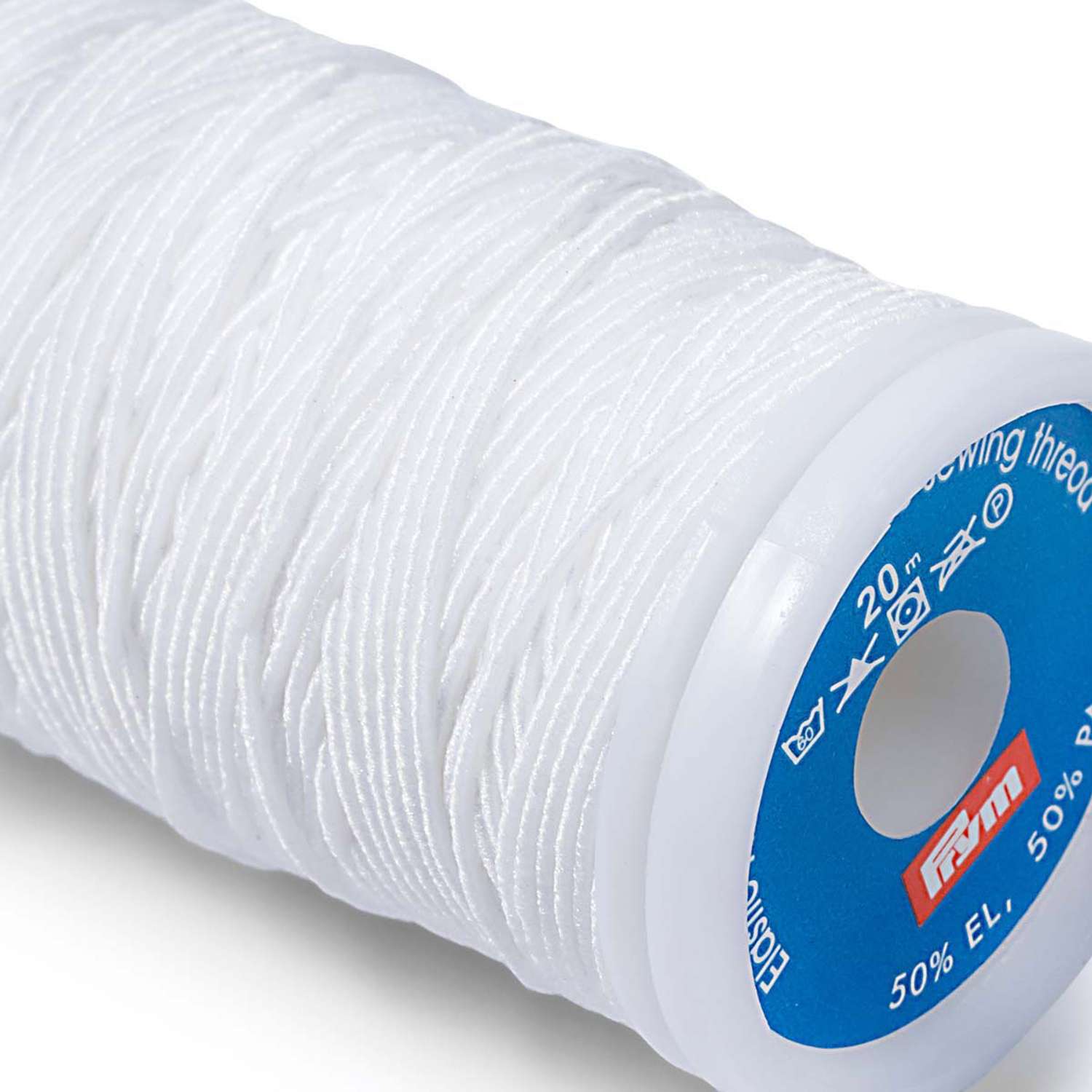 Нитки Prym эластичные для шитья вязания и рукоделия 0.5 мм Белый 1 шт 970026 - фото 2