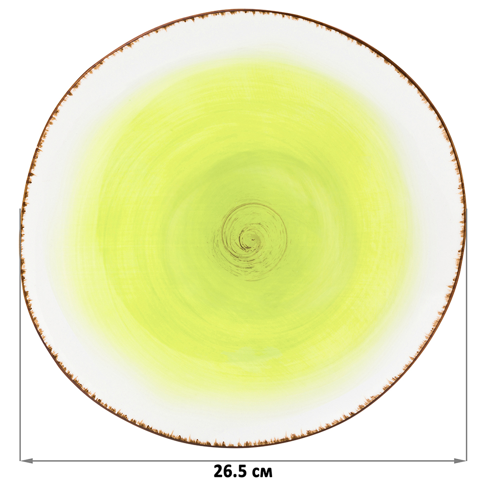 Тарелка Elan Gallery обеденная Кантри зеленая - фото 2