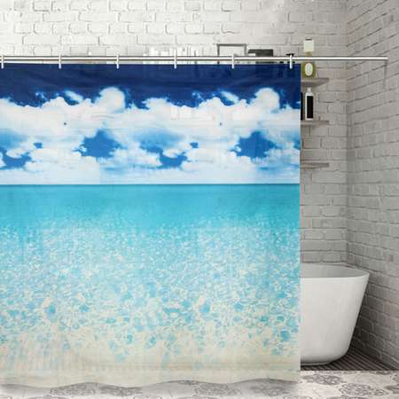 Штора для ванны Доляна «Море» 180×180 см EVA