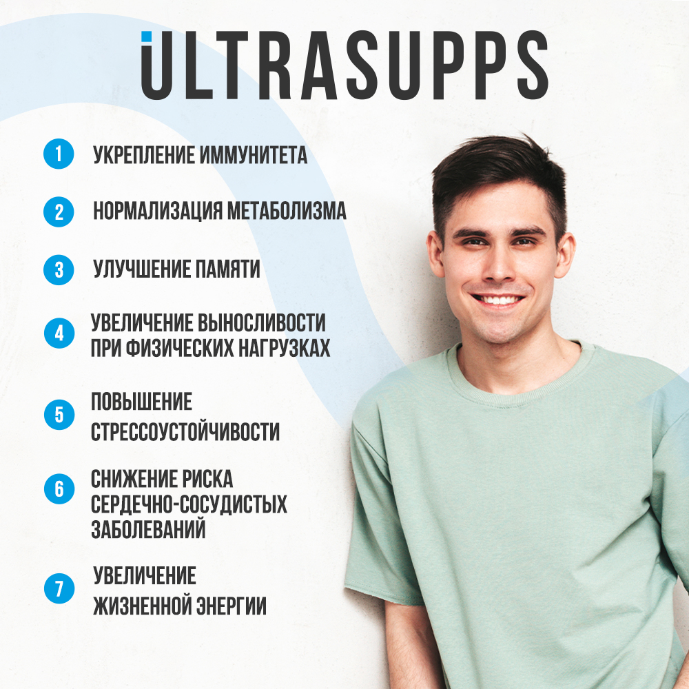 Витамины для мужчин ULTRASUPPS Мультивитаминный комплекс 60 каплет - фото 2