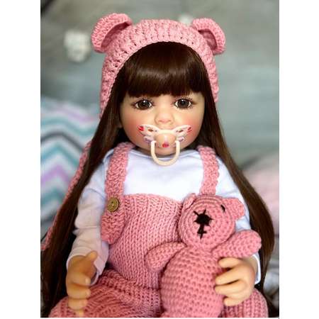 Кукла Реборн Soul Sister виниловая пупс для девочек с набором аксессуаров 57 см