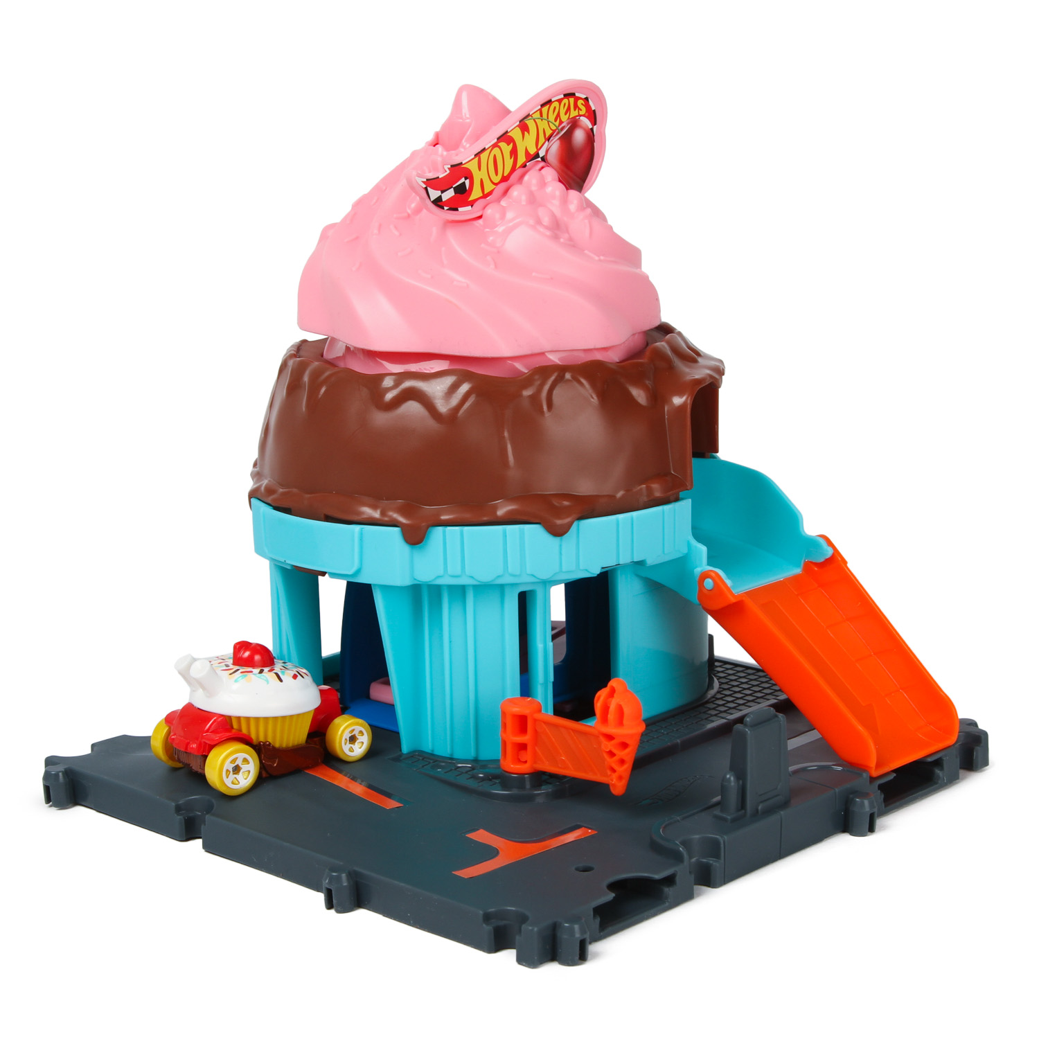 Трек Hot Wheels City Downtown Ice Cream Swir с лифтом HDR24 - фото 3