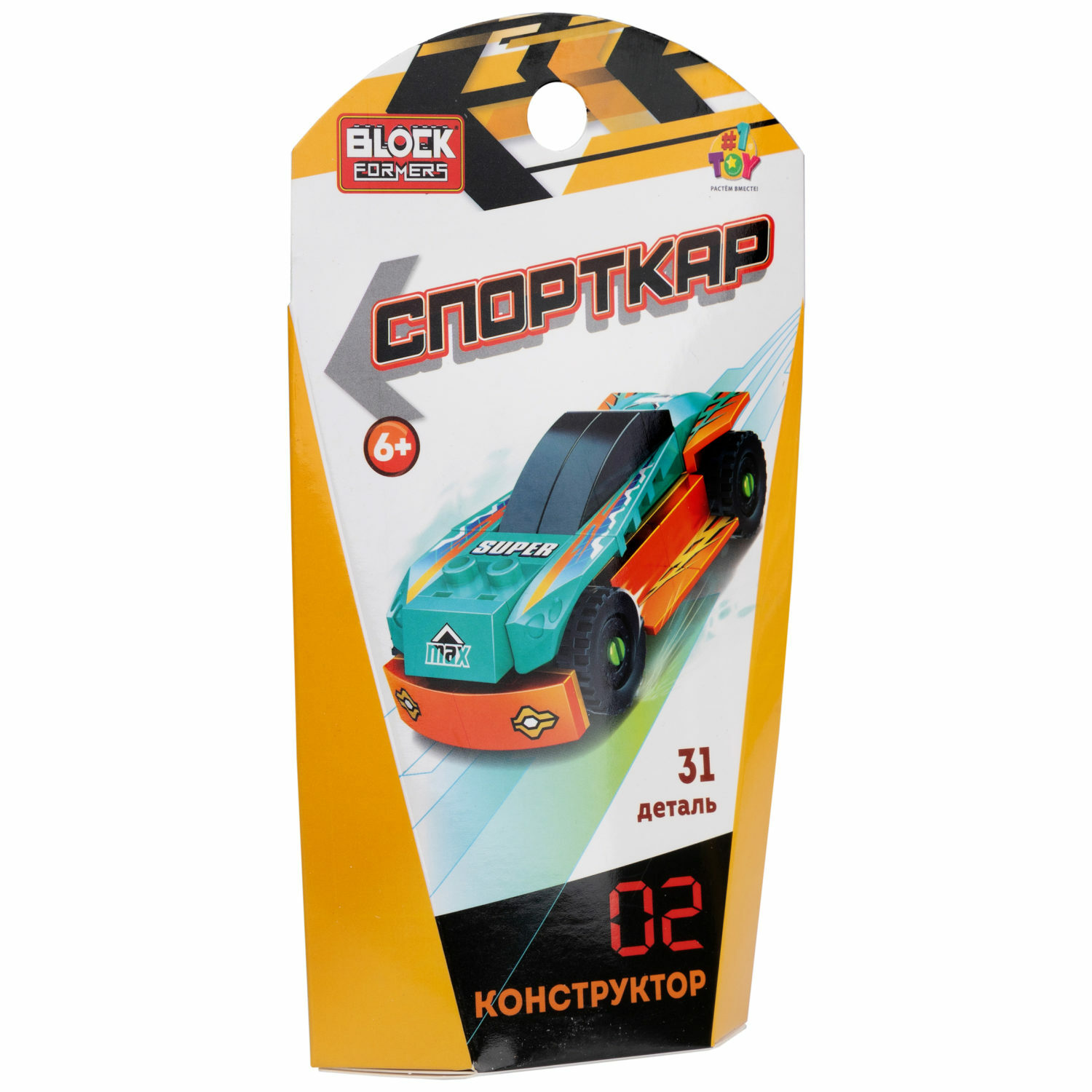 Игрушка-сюрприз 1TOY Blockformers конструктор Спорткар 3D конструктор из миниблоков суперкар машина - фото 31