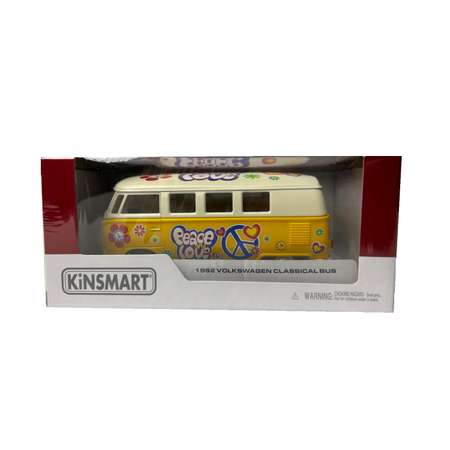 Модель KINSMART Фольксваген Classical bus 1962 1:32 желтый