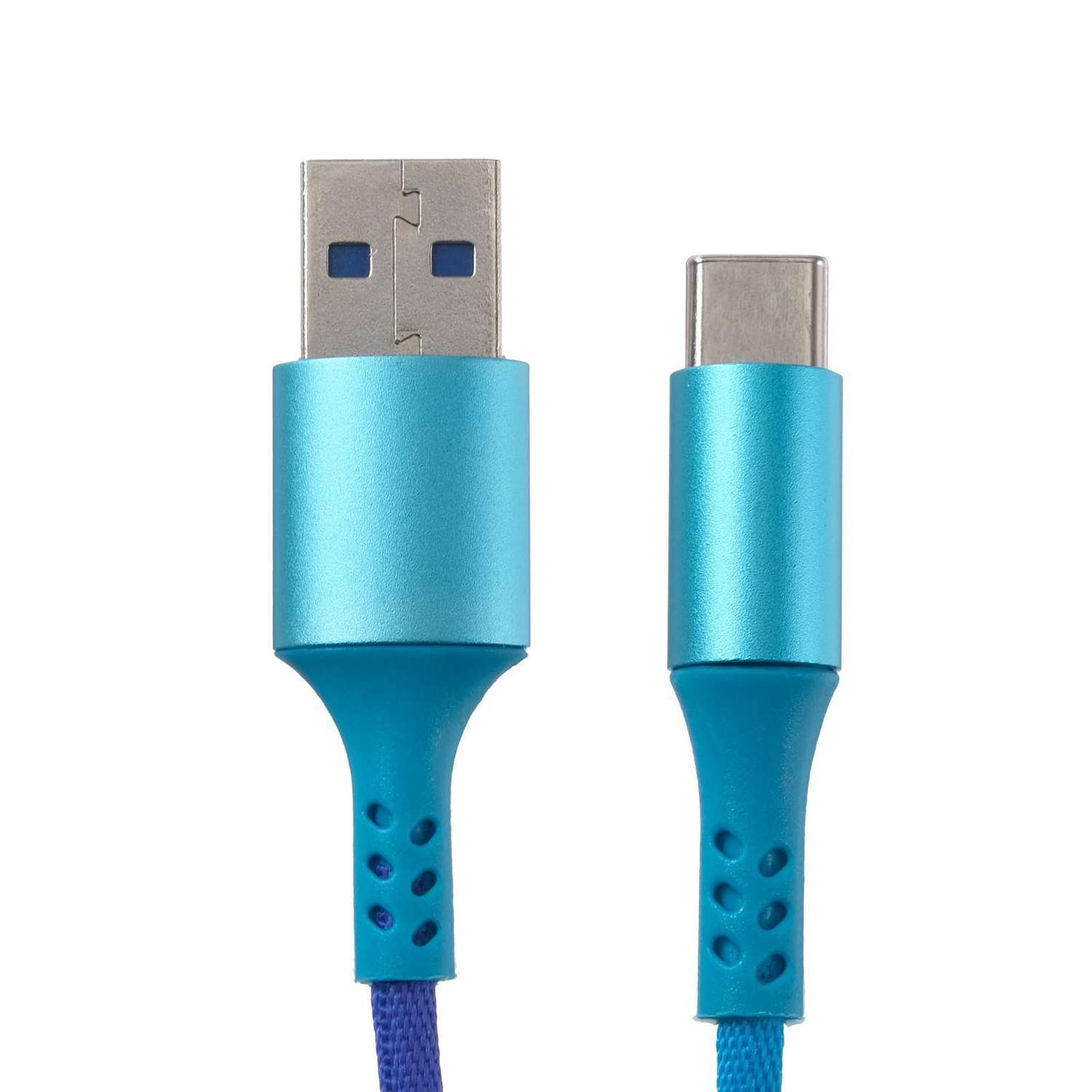 Кабель Luazon Type-C - USB 2A 0.9м оплётка нейлон Разноцветный 4487508 - фото 6