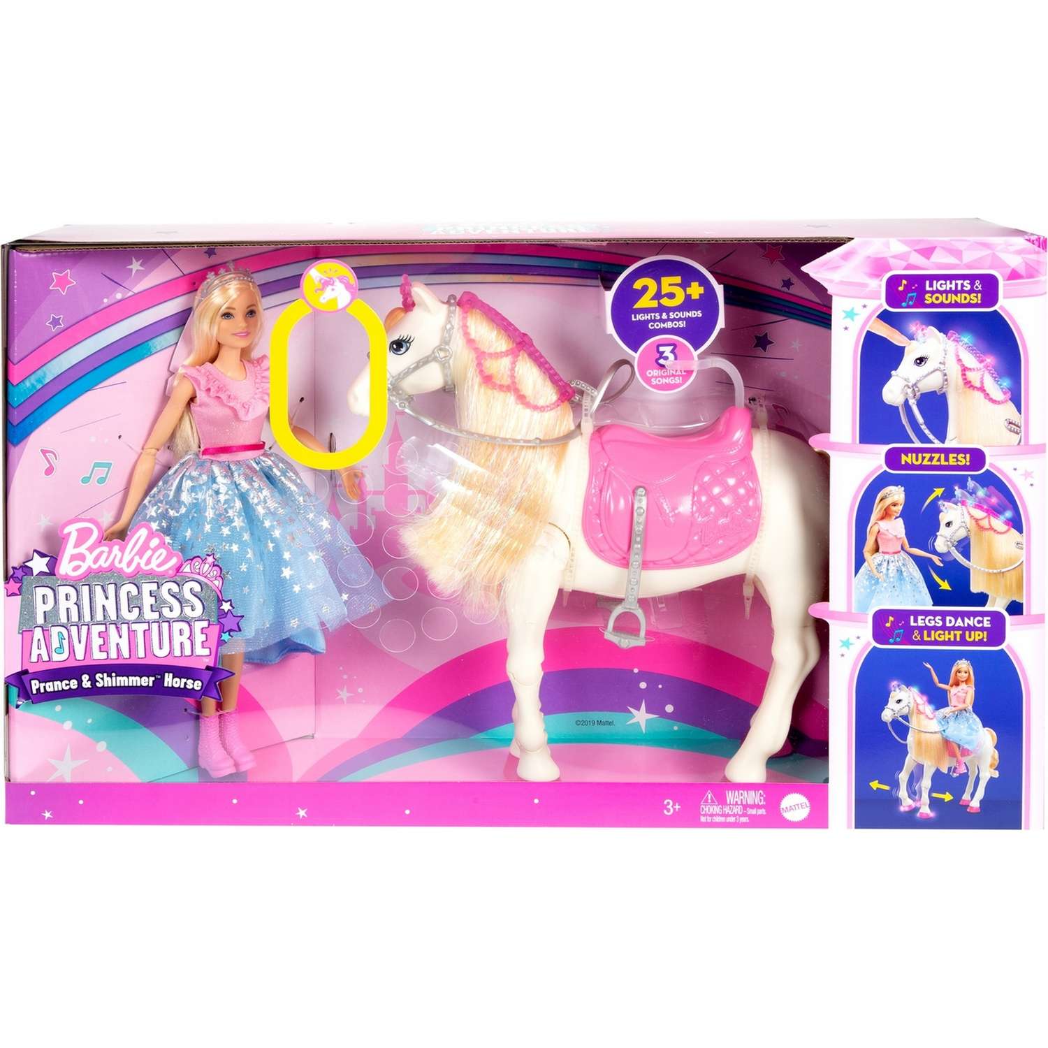 Кукла Barbie Семья Приключения принцессы в синей пачке на лошади GML79 GML79 - фото 2
