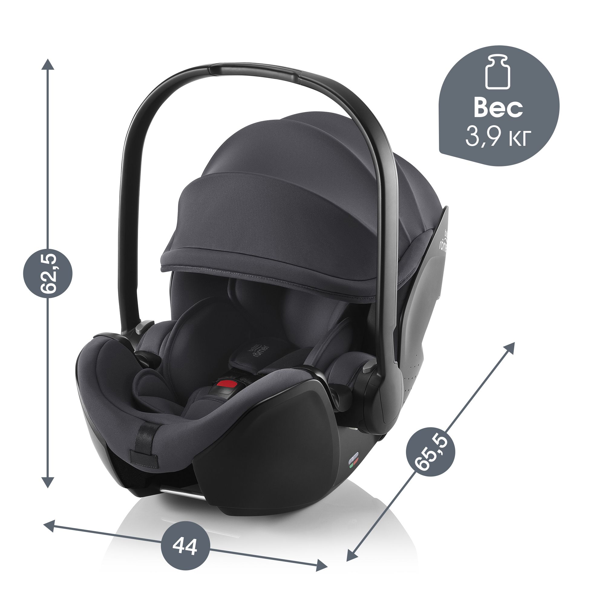 Детское автокресло Britax Roemer Baby-Safe Pro Midnight grey - фото 12