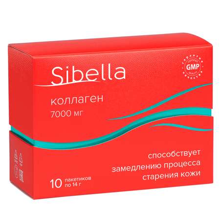Биологически активная добавка Sibella Коллаген порошок 14г*10пакетиков