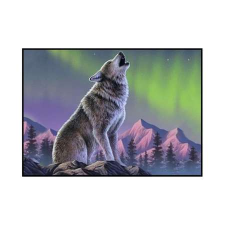 Алмазная мозаика Seichi Воющий волк 30х40 см
