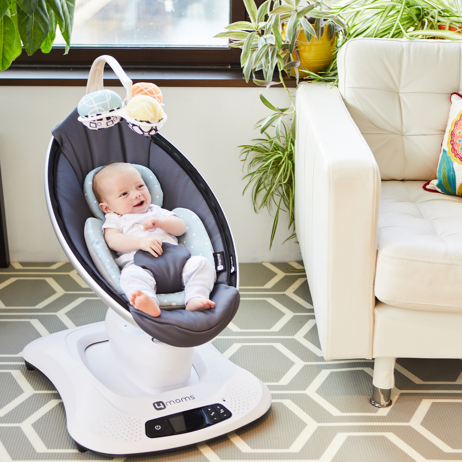 Кресло-качалка 4Moms MamaRoo 4.0 Графитовый меланж - фото 10