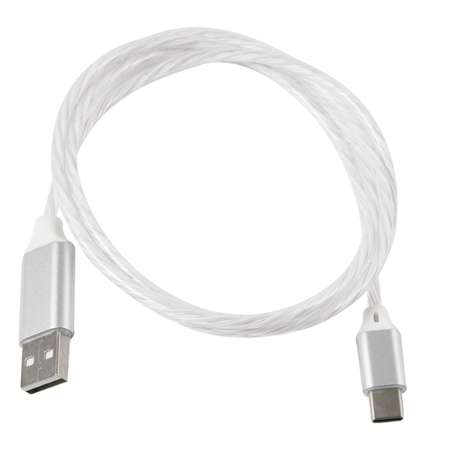 Дата-кабель RedLine LED USB - TYPE-C белый