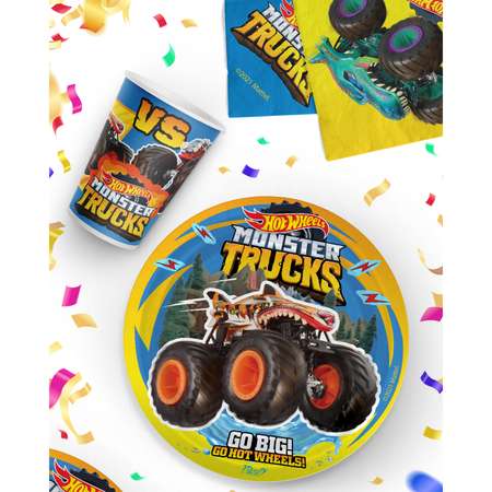 Набор одноразовой посуды PRIORITY для праздника Hot Wheels Monster Trucks