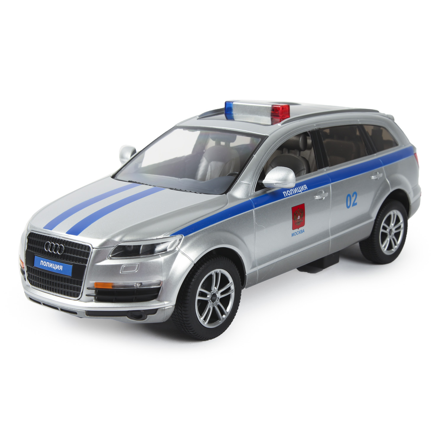 Машина Rastar РУ 1:14 Audi Q7 Полицейская Серебряная 27400P купить по цене  3299 ₽ в интернет-магазине Детский мир