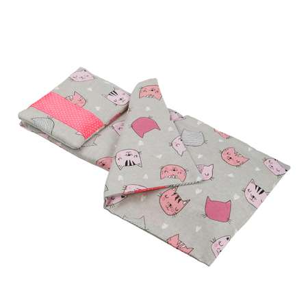Комплект постельного белья Тутси для куклы Сладкий сон киски розовый