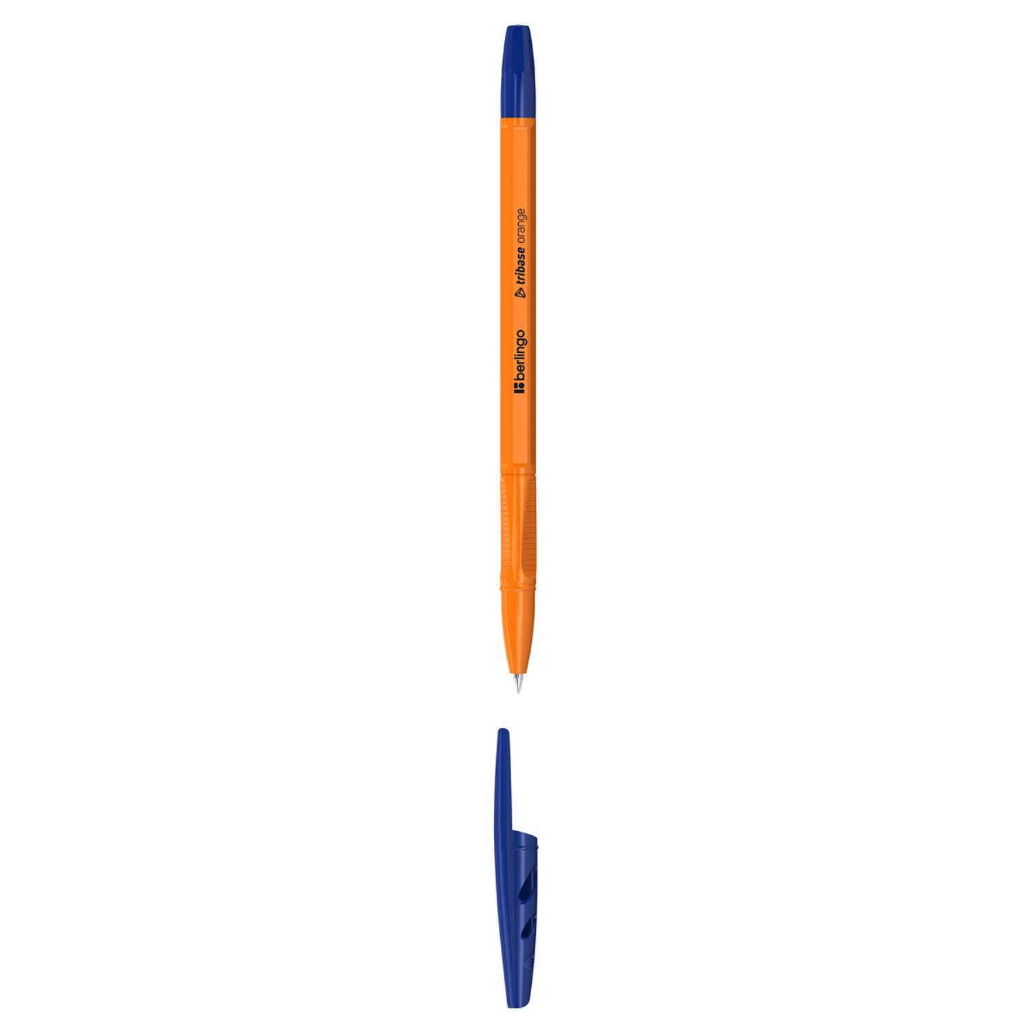 Ручка шариковая Berlingo Tribase Orange синяя 0.7мм 50 шт - фото 1