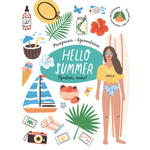 Раскраска Жёлудь Hello Summer. Привет Лето! Большая Летняя раскраска