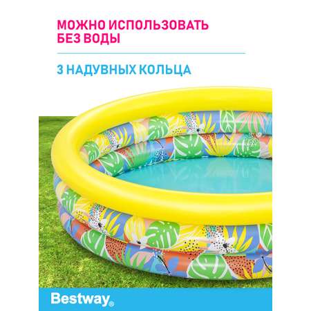 Детский круглый бассейн BESTWAY Гиппо 168х38 см 508 л 3 кольца