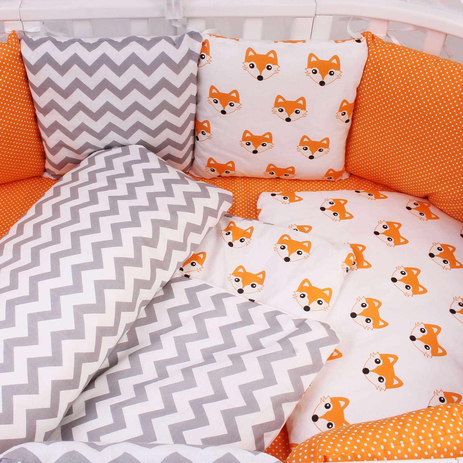 Комплект постельного белья Amarobaby Lucky 4предмета Оранжевый - фото 5