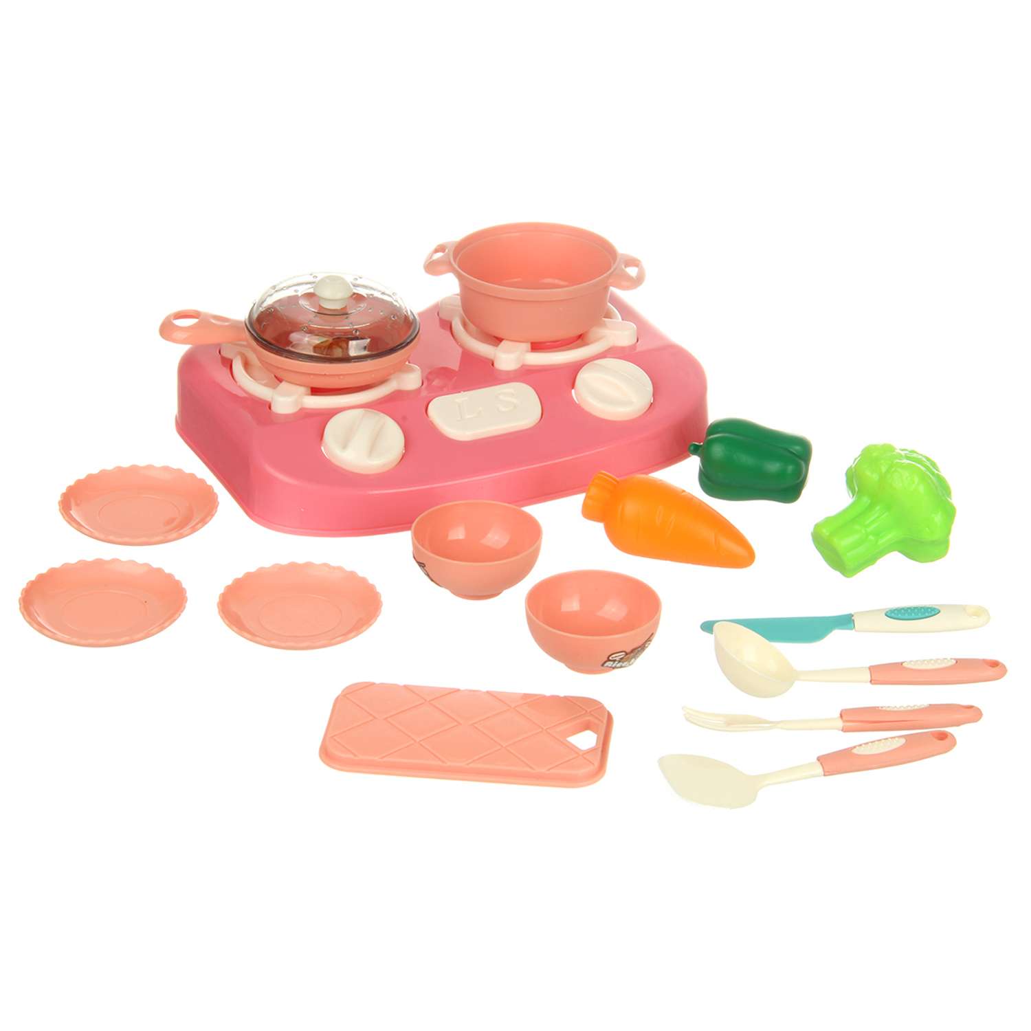 Детская посуда игрушечная Veld Co с плитой и приборами 17 предметов - фото 1