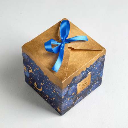 Складная коробка Дарите Счастье «Новогоднее волшебство». 12×12×12 см