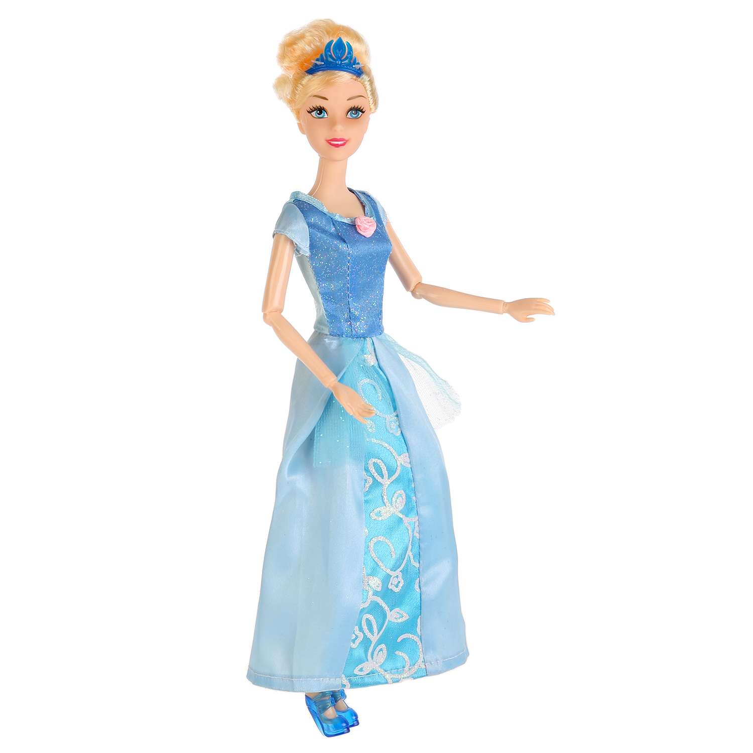Кукла Карапуз София принцесса в голубом платье 29см с аксессуарами на блистере 271608 271608 - фото 1