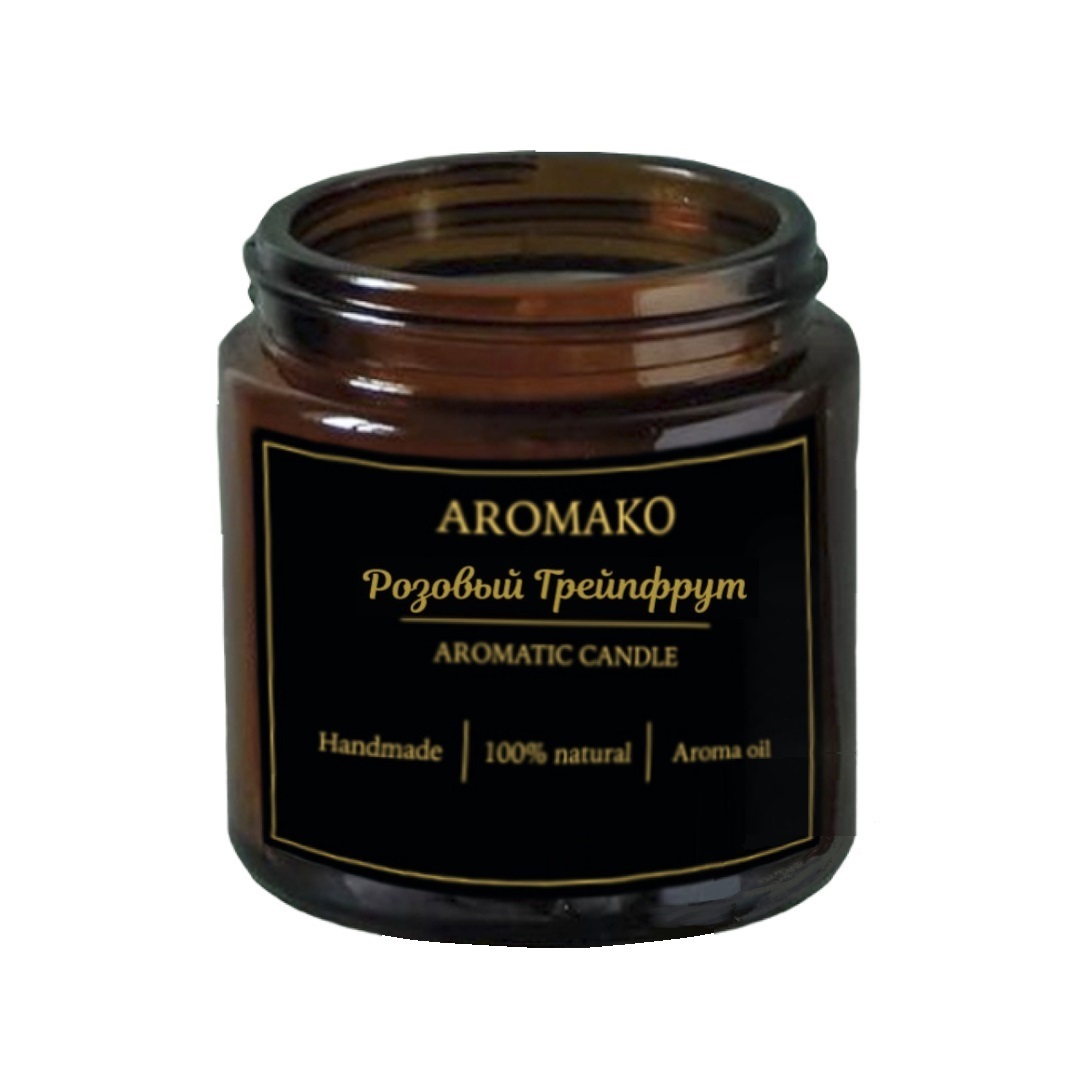 Ароматическая свеча AromaKo Розовый Грейпфрут 150 гр - фото 1