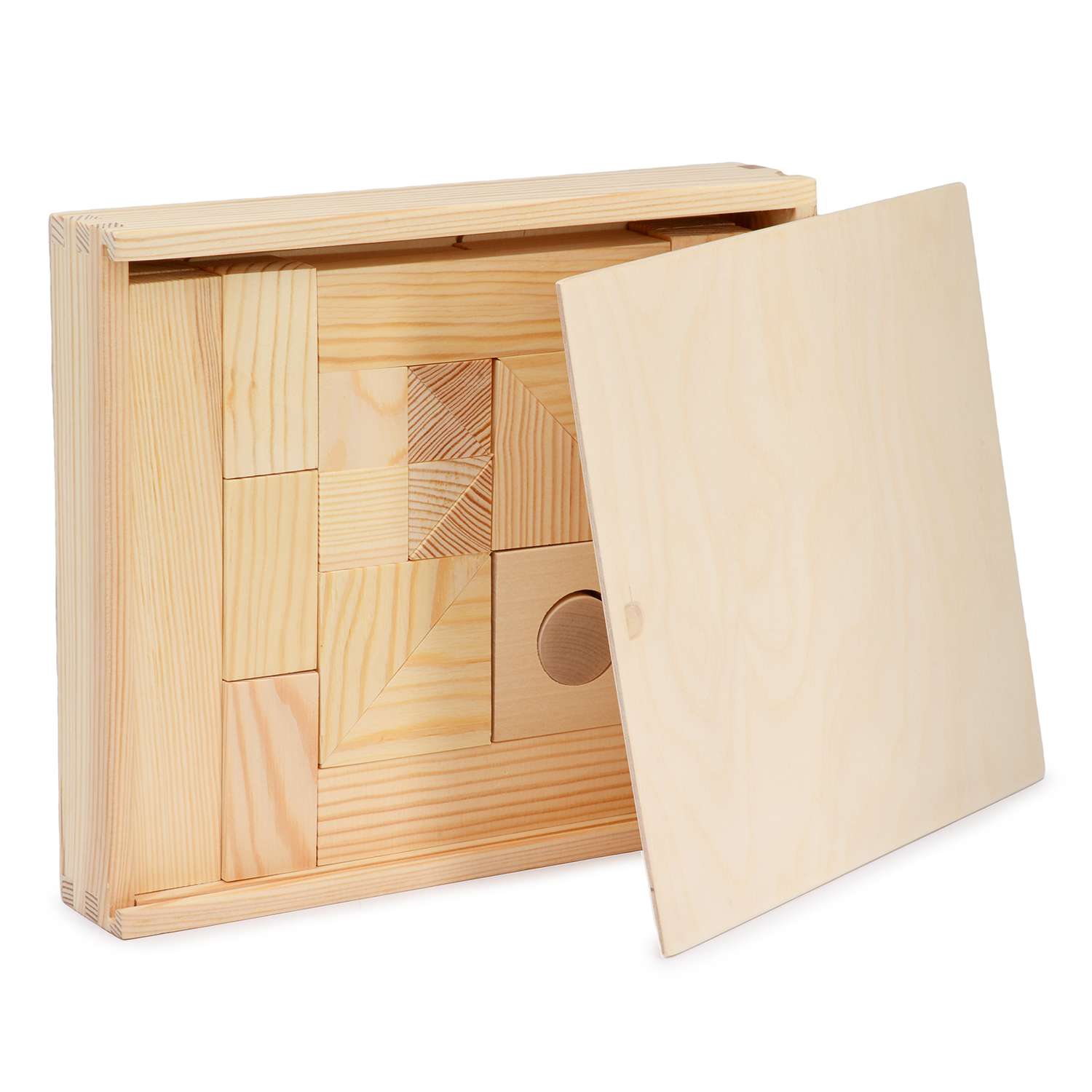Конструктор PAREMO деревянный 35 деталей неокрашенный в деревянном ящике PE117-13 - фото 6