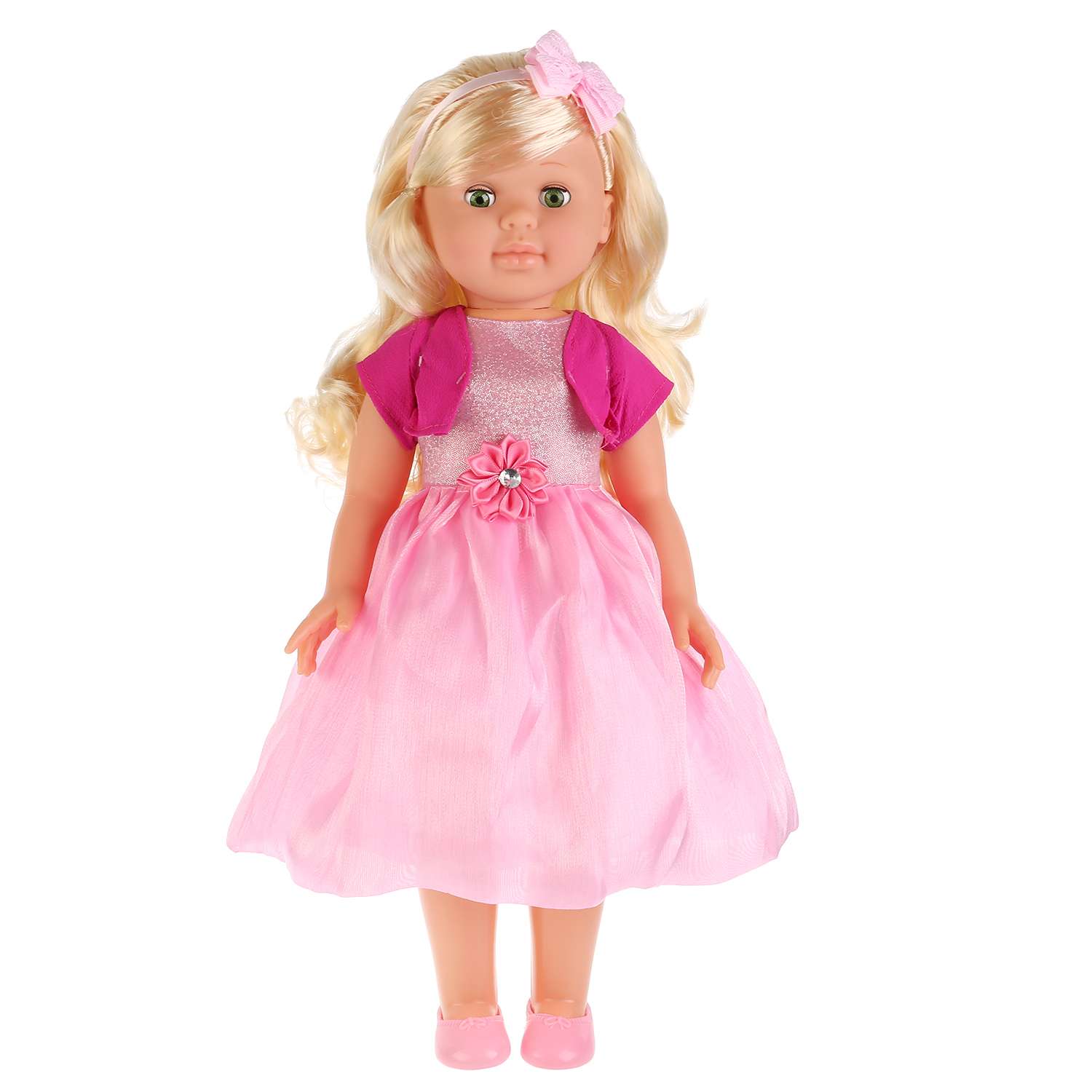 Кукла Карапуз в розовой накидке и розовой юбке POLI-16-A-RU 240429 - фото 1