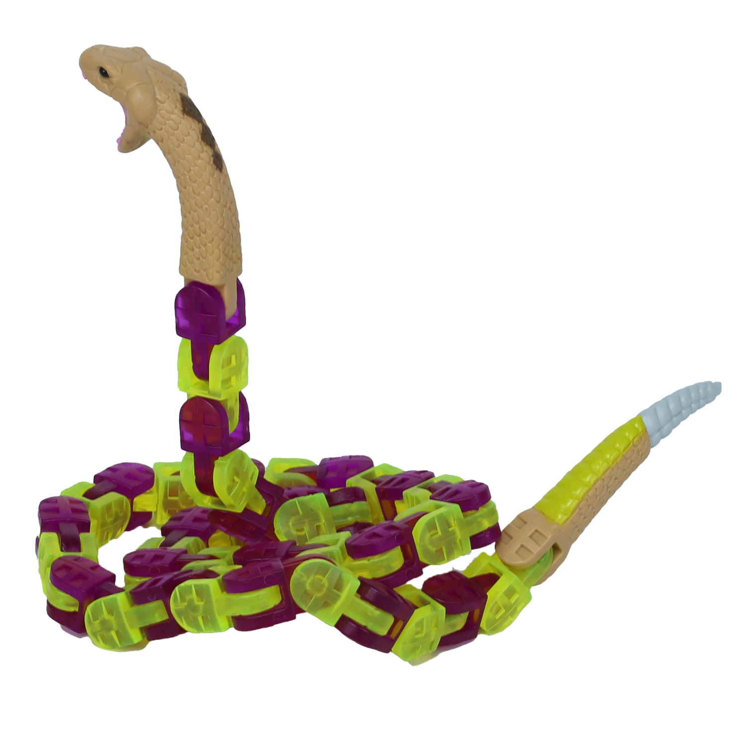 Игрушка антистресс KLIXX Гремучая змея фиолетовая - фото 6