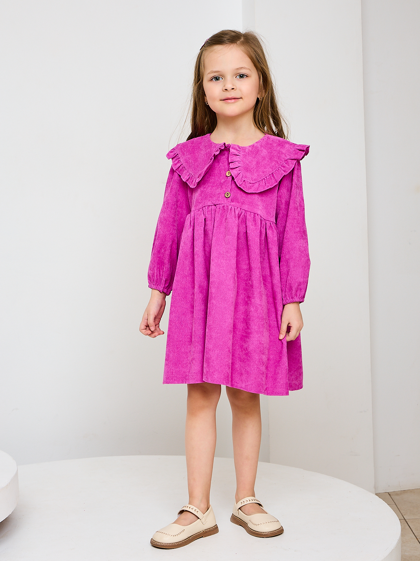 Платье Mil Art kids 1902201533DRESS-WELVET-PURPLE1 - фото 1